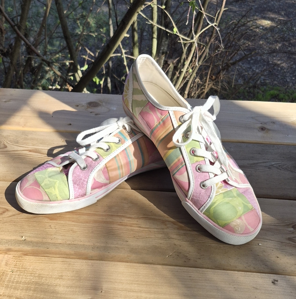 Coach Multicolor Floral Patchwork Sneakers